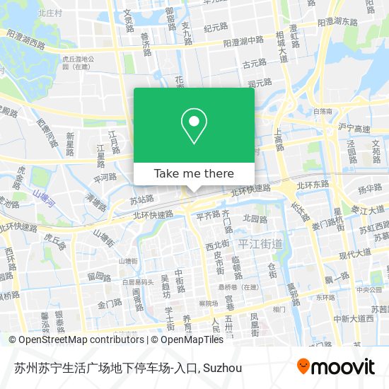 苏州苏宁生活广场地下停车场-入口 map