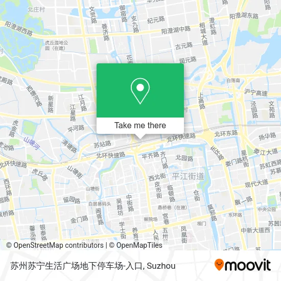 苏州苏宁生活广场地下停车场-入口 map