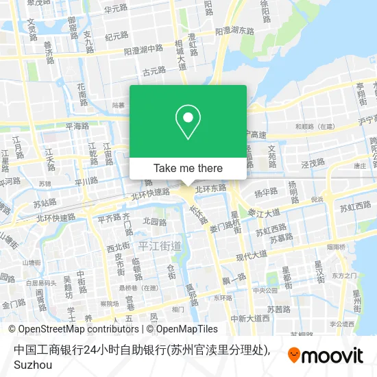 中国工商银行24小时自助银行(苏州官渎里分理处) map