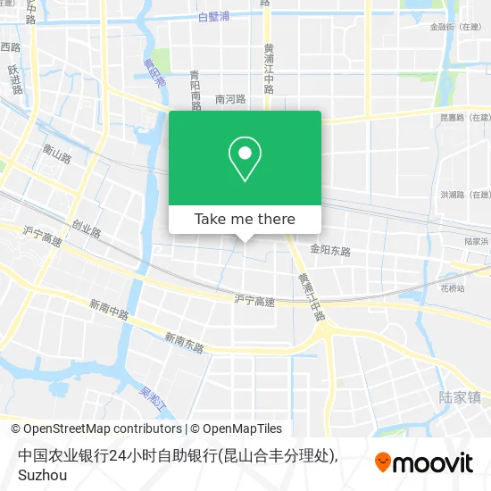 中国农业银行24小时自助银行(昆山合丰分理处) map