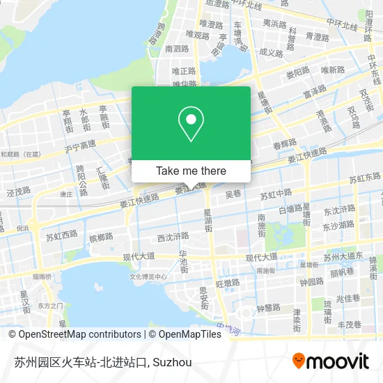 苏州园区火车站-北进站口 map