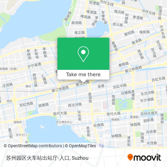 苏州园区火车站出站厅-入口 map