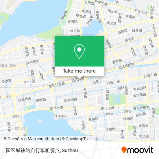 园区城铁站自行车租赁点 map
