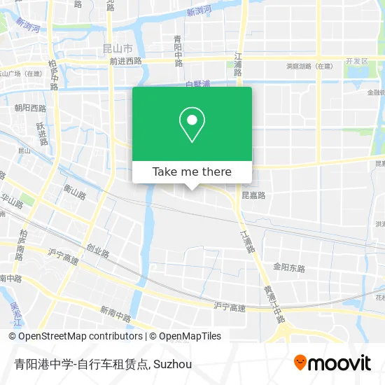 青阳港中学-自行车租赁点 map