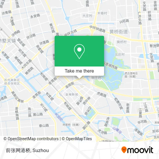 前张网港桥 map