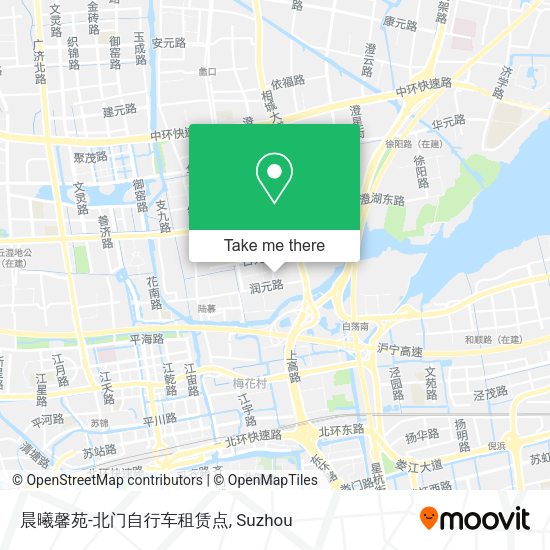 晨曦馨苑-北门自行车租赁点 map