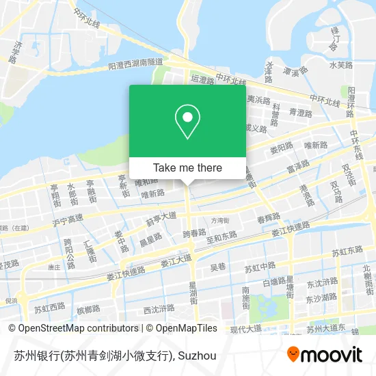 苏州银行(苏州青剑湖小微支行) map