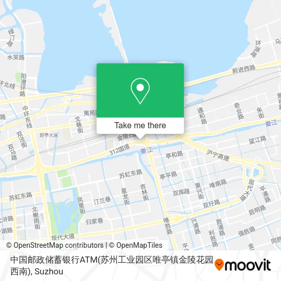 中国邮政储蓄银行ATM(苏州工业园区唯亭镇金陵花园西南) map