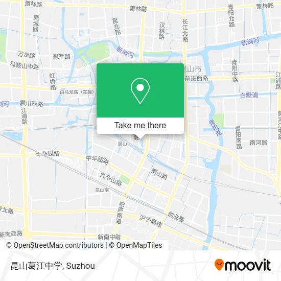 昆山葛江中学 map