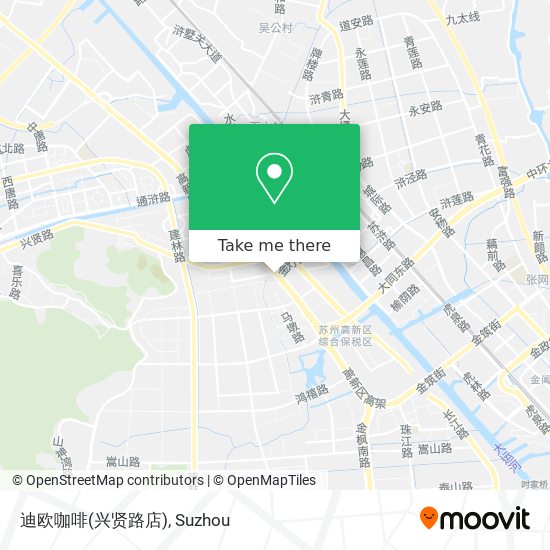 迪欧咖啡(兴贤路店) map