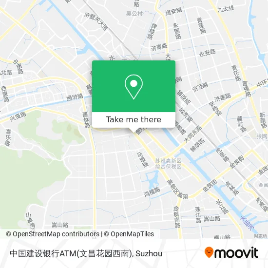 中国建设银行ATM(文昌花园西南) map