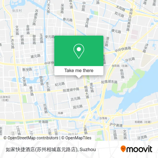 如家快捷酒店(苏州相城嘉元路店) map