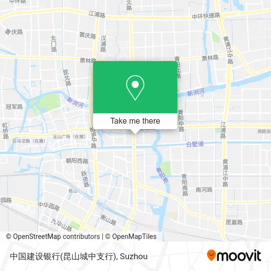 中国建设银行(昆山城中支行) map