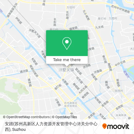 安踏(苏州高新区人力资源开发管理中心浒关分中心西) map
