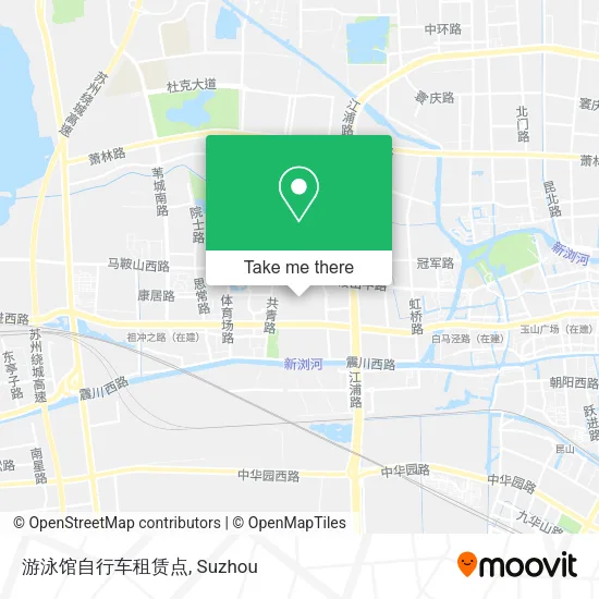 游泳馆自行车租赁点 map