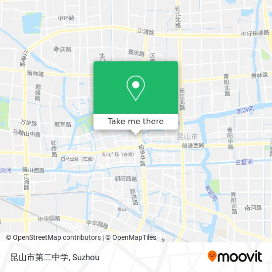 昆山市第二中学 map