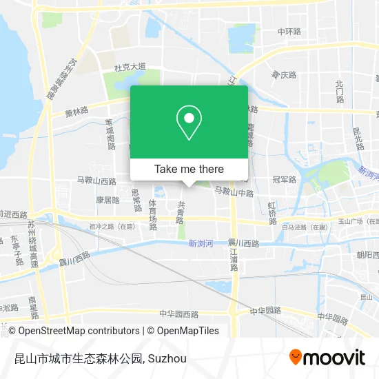 昆山市城市生态森林公园 map