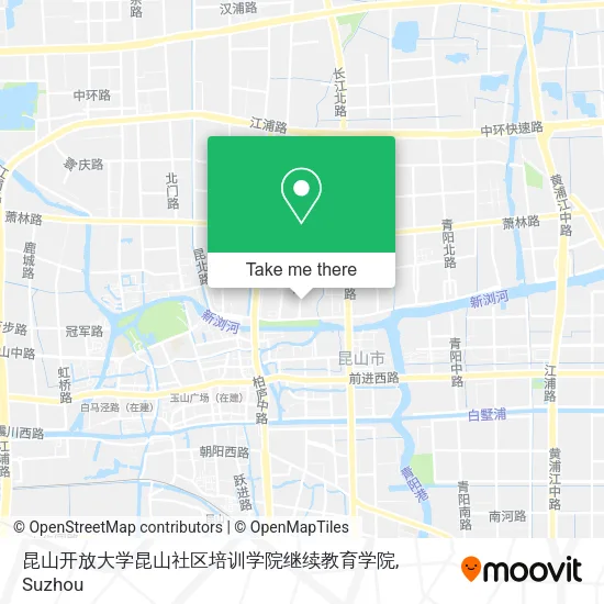 昆山开放大学昆山社区培训学院继续教育学院 map