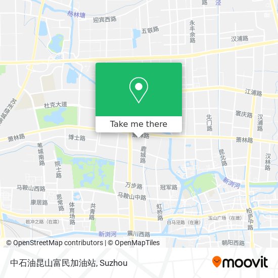 中石油昆山富民加油站 map