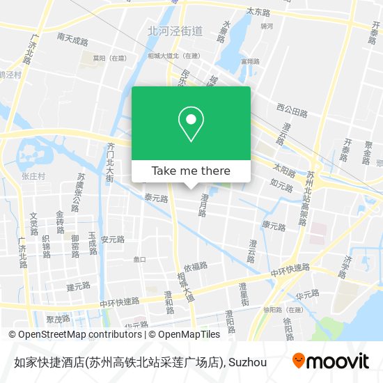 如家快捷酒店(苏州高铁北站采莲广场店) map