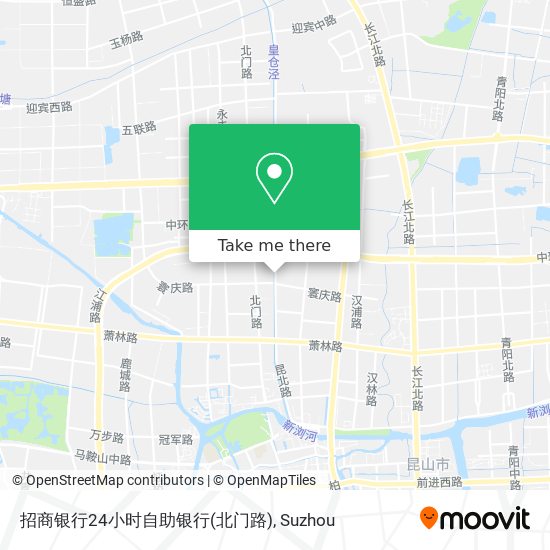 招商银行24小时自助银行(北门路) map