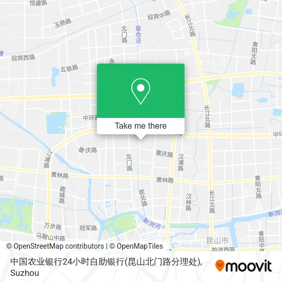 中国农业银行24小时自助银行(昆山北门路分理处) map