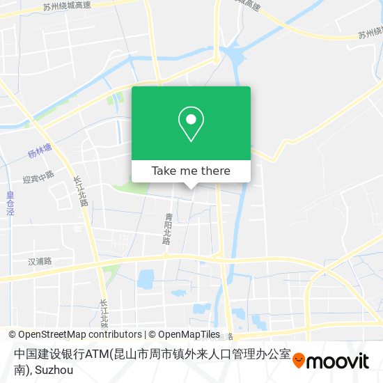 中国建设银行ATM(昆山市周市镇外来人口管理办公室南) map