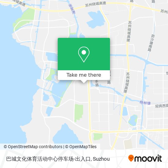巴城文化体育活动中心停车场-出入口 map
