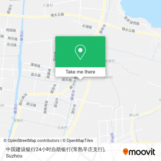 中国建设银行24小时自助银行(常熟辛庄支行) map