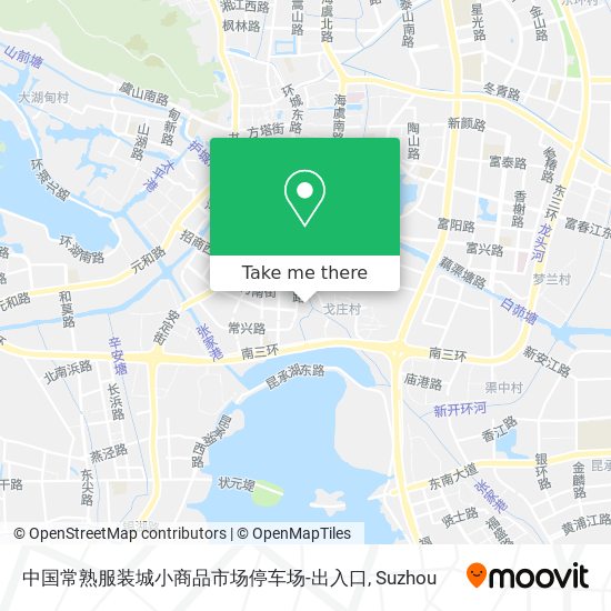 中国常熟服装城小商品市场停车场-出入口 map