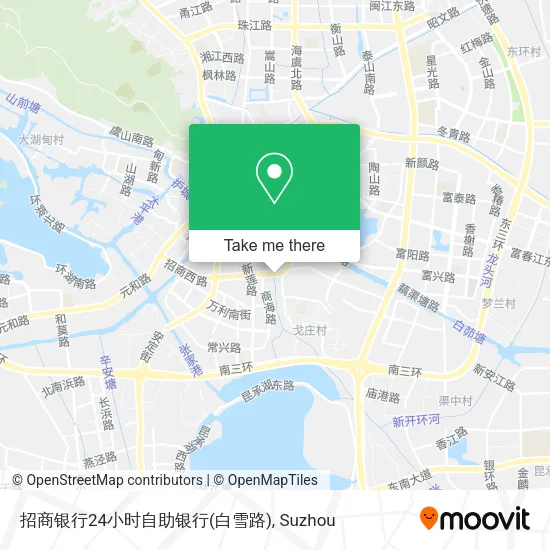 招商银行24小时自助银行(白雪路) map