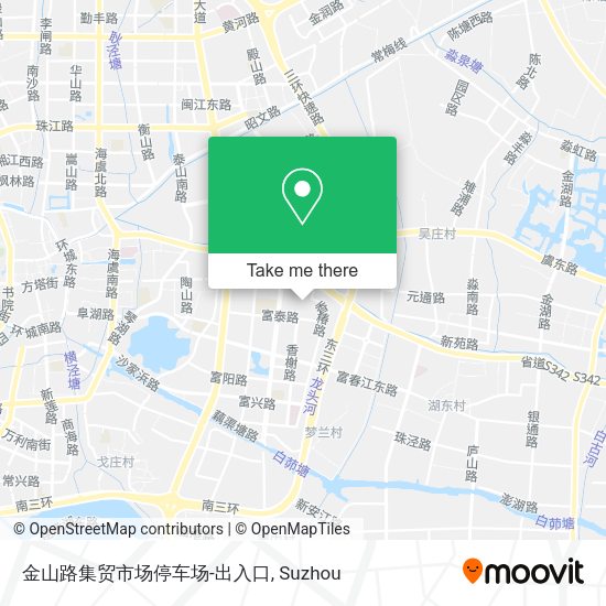 金山路集贸市场停车场-出入口 map