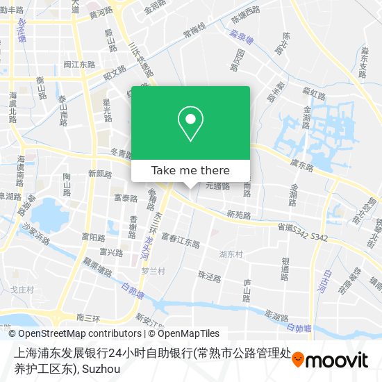 上海浦东发展银行24小时自助银行(常熟市公路管理处养护工区东) map