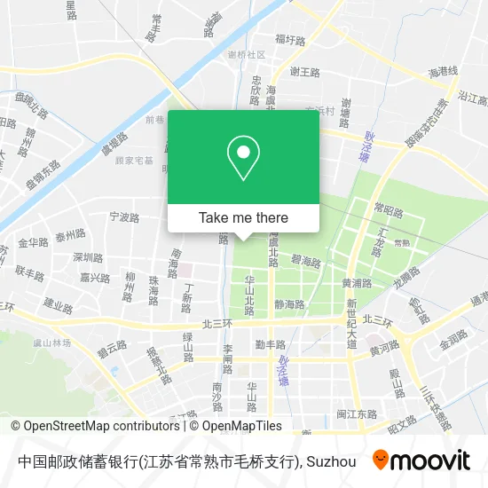 中国邮政储蓄银行(江苏省常熟市毛桥支行) map