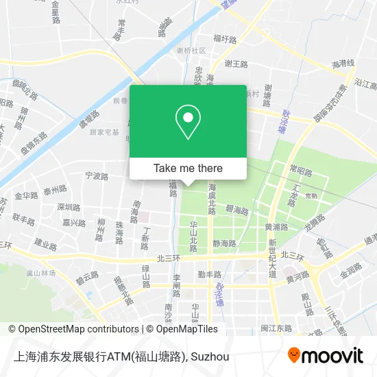 上海浦东发展银行ATM(福山塘路) map