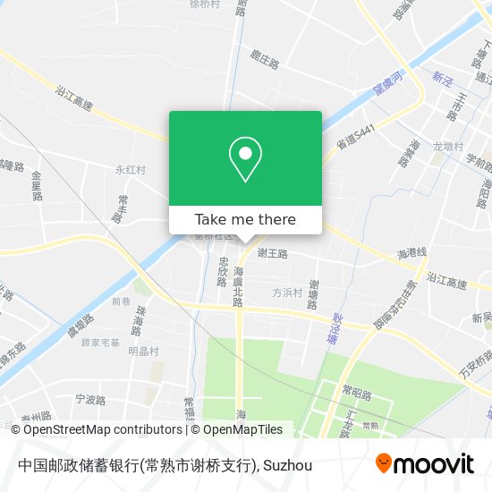 中国邮政储蓄银行(常熟市谢桥支行) map