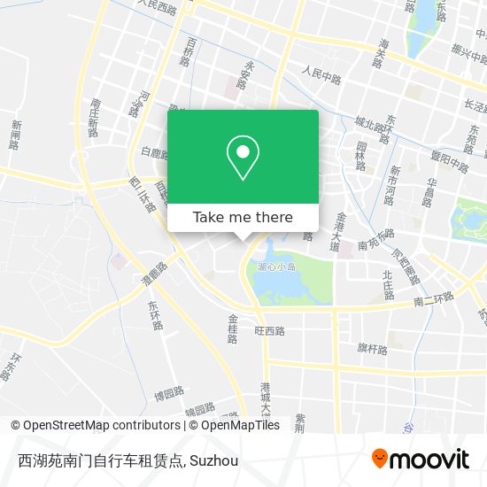 西湖苑南门自行车租赁点 map