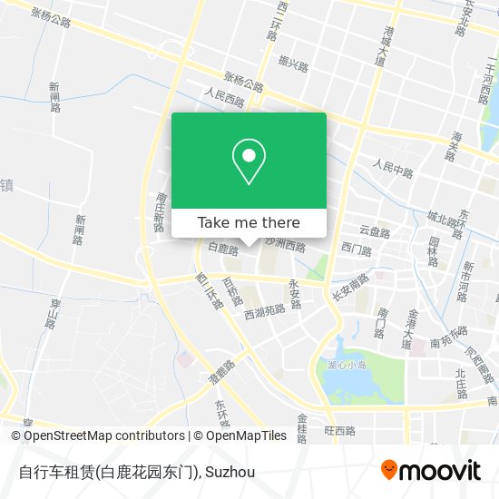 自行车租赁(白鹿花园东门) map