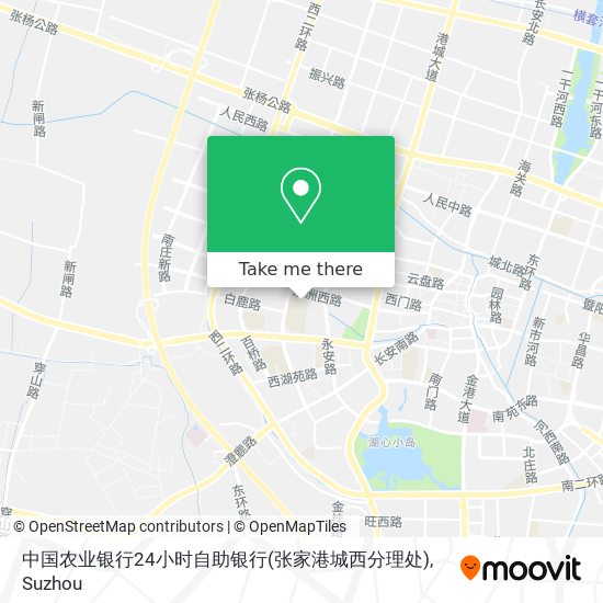 中国农业银行24小时自助银行(张家港城西分理处) map