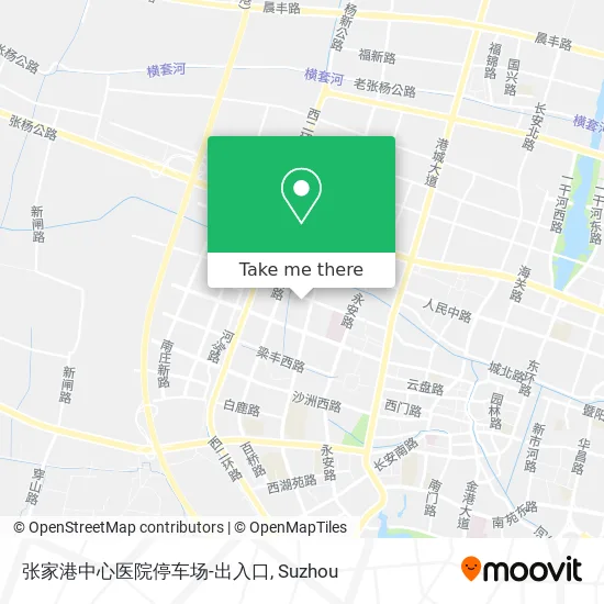 张家港中心医院停车场-出入口 map