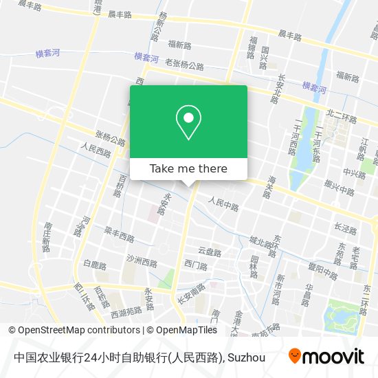 中国农业银行24小时自助银行(人民西路) map