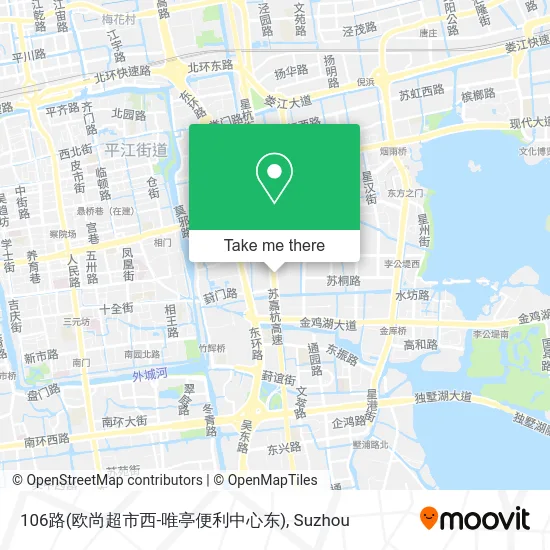 106路(欧尚超市西-唯亭便利中心东) map