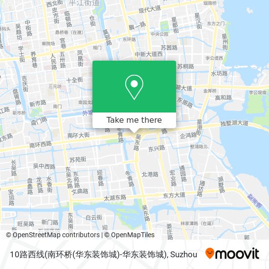 10路西线(南环桥(华东装饰城)-华东装饰城) map