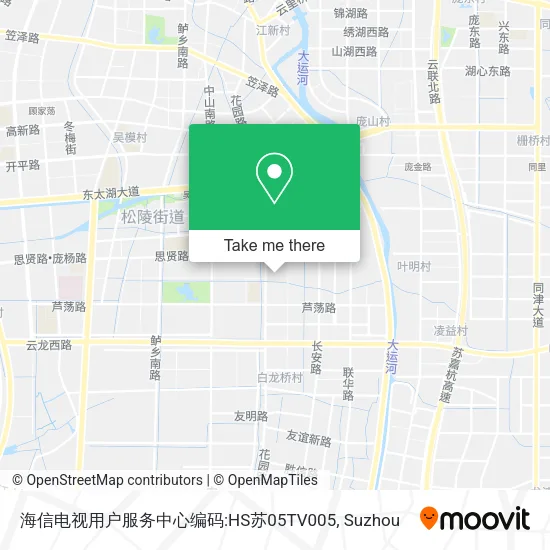 海信电视用户服务中心编码:HS苏05TV005 map