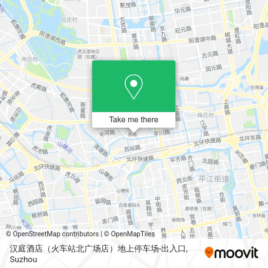 汉庭酒店（火车站北广场店）地上停车场-出入口 map
