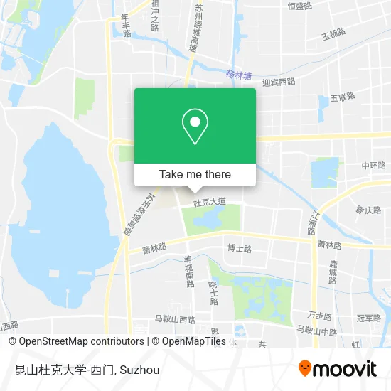 昆山杜克大学-西门 map