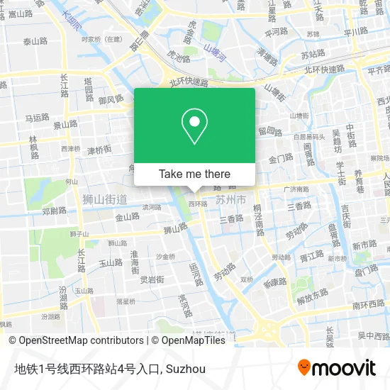 地铁1号线西环路站4号入口 map