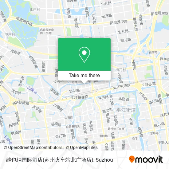 维也纳国际酒店(苏州火车站北广场店) map