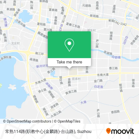 常熟114路(职教中心(金麟路)-台山路) map