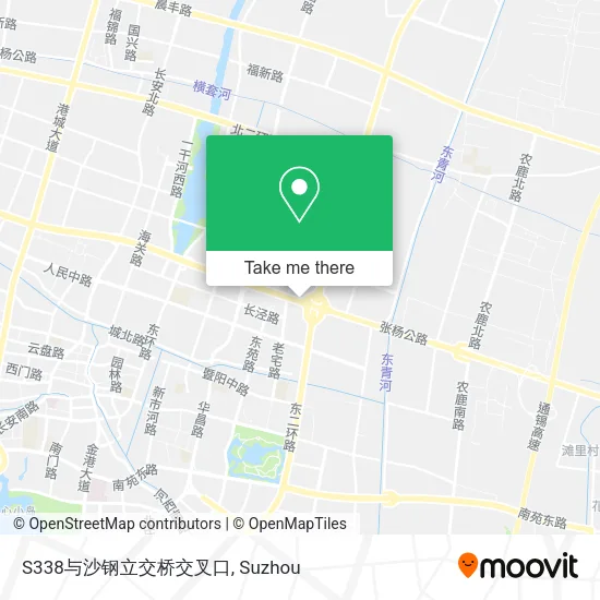 S338与沙钢立交桥交叉口 map